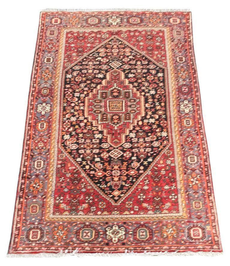 4x7 Authentic Hand-knotted Persian Zanjan Rug - Iran - bestrugplace