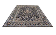 10' x 15' Black Mixed Border Persian Kashan Rug - bestrugplace