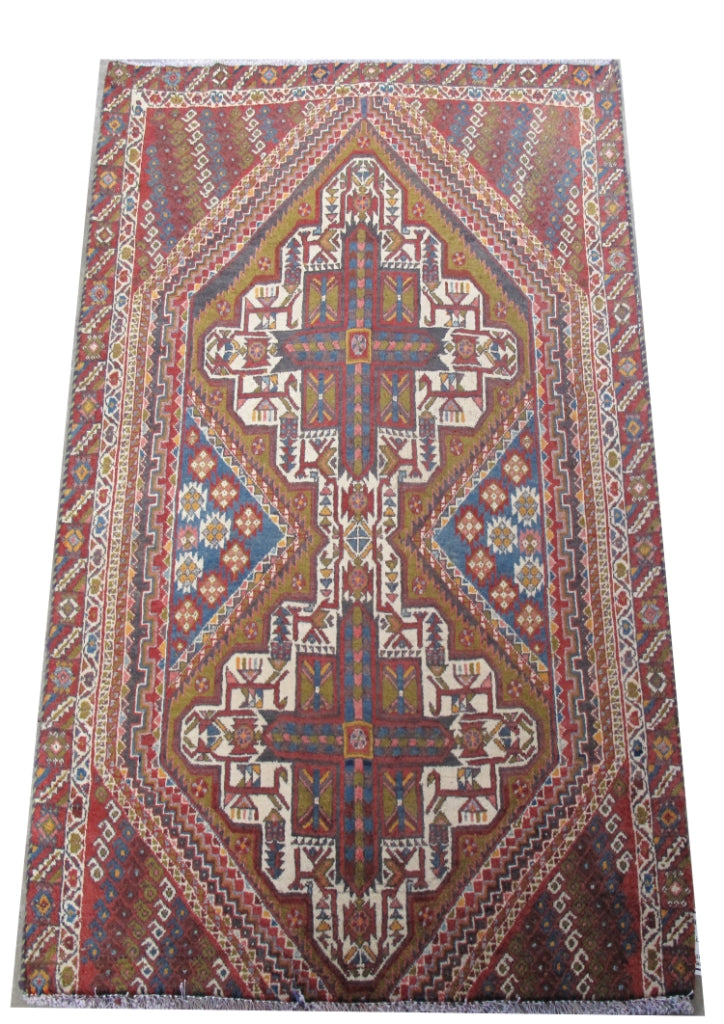 3' x 4' Red Persian Shahrbabak Rug