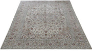 10x14 Authentic Persian Signed Kashan Rug IVORY - Iran 82233 - bestrugplace