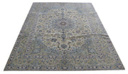 10x13 IVORY Authentic Persian Kashan Rug - PERFECT Iran 82210 - bestrugplace