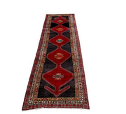 4' x 13' Red Persian Ardebil Rug