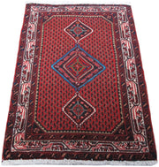 2' x 4' Red Persian Hamadan Rug