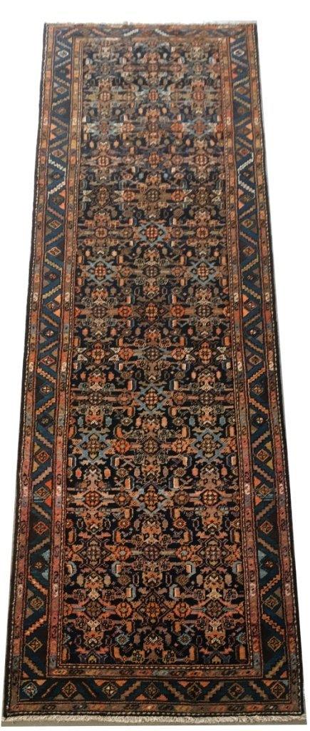 Luxurious 4x14 Authentic Hand-knotted Persian Zanjan Rug - Iran - bestrugplace