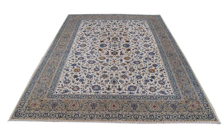 9x13 Authentic Hand Knotted Persian Kashan Rug - Iran - bestrugplace