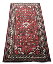 2' x 4' Red Persian Hamadan Rug