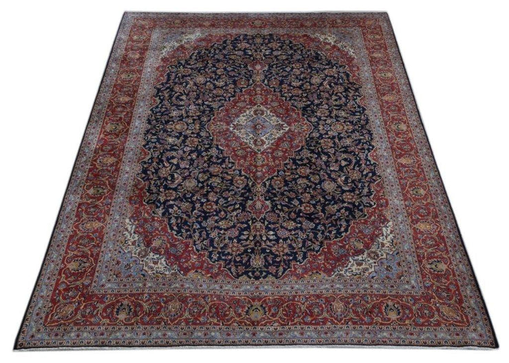 10x14 Authentic Hand-knotted Persian Signed Kashan Rug - Iran - bestrugplace