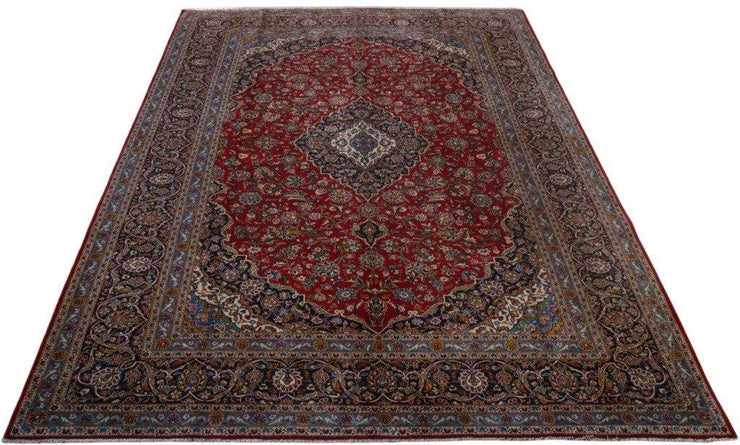 10x13 Authentic Hand-knotted Persian Signed Kashan Rug - Iran - bestrugplace