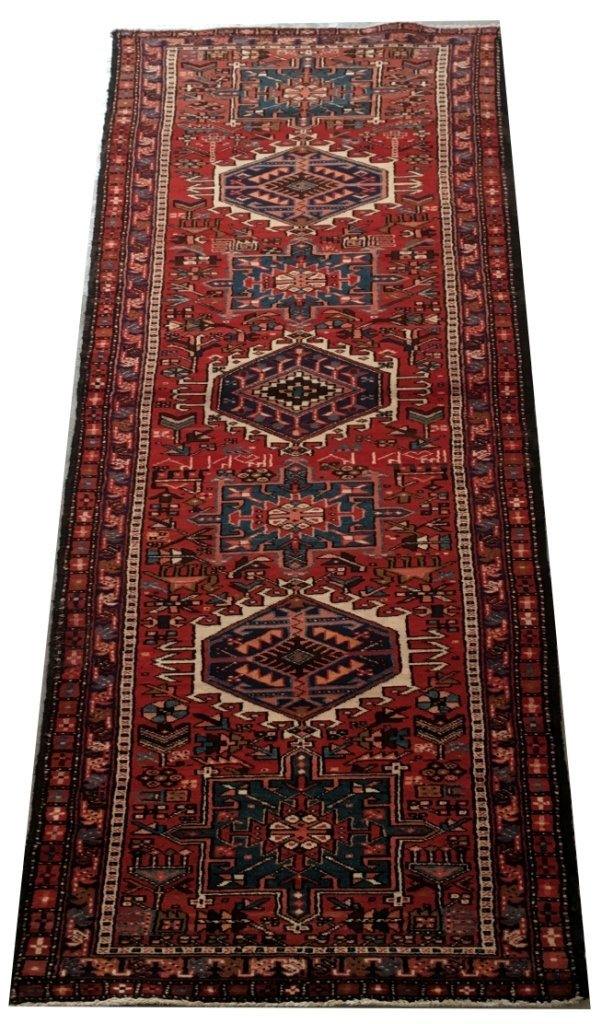 3x11 Authentic Hand-knotted Persian Karaja Rug - Iran - bestrugplace