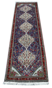 Luxurious 2x8 Authentic Hand-knotted Persian Sanandaj Rug - Iran - bestrugplace