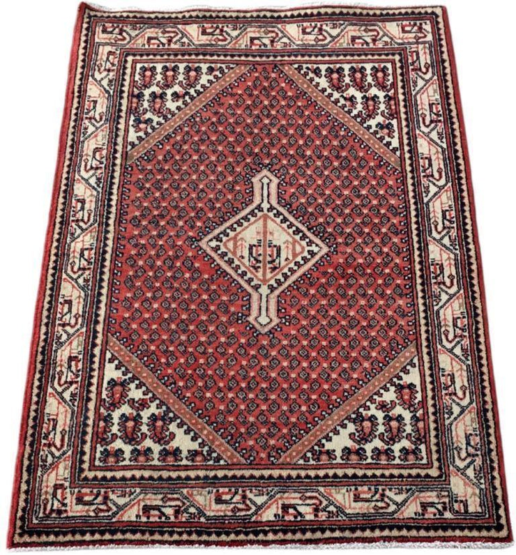 3x3 Authentic Hand-knotted Persian Hamadan Rug - Iran - bestrugplace