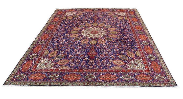 10x13 Authentic Hand Knotted Persian Tabriz Rug - Iran - bestrugplace