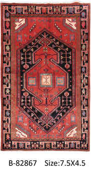 Luxurious 4x7 Authentic Hand-knotted Persian Hamadan Rug - Iran - bestrugplace