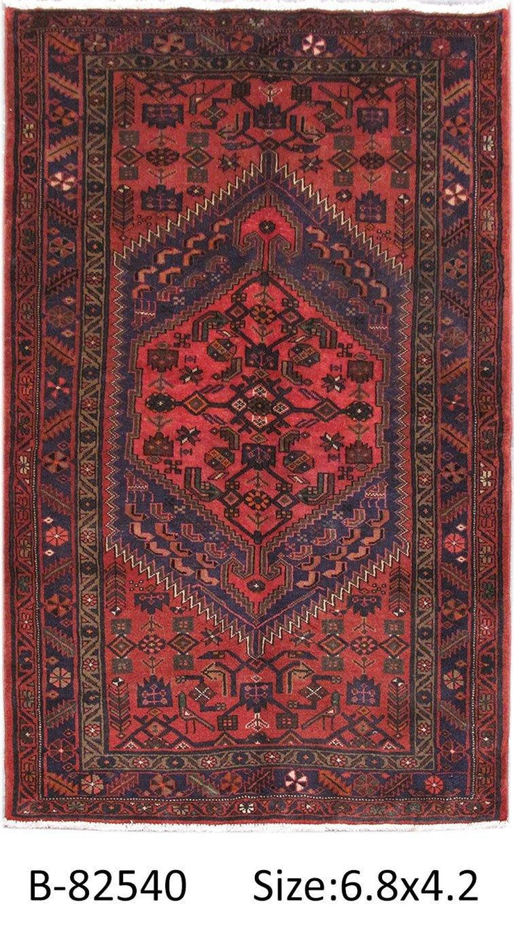 Luxurious 4x7 Authentic Hand-knotted Persian Hamadan Rug - Iran - bestrugplace