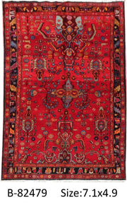 Luxurious 5x8 Authentic Hand-knotted Persian Hamadan Rug - Iran - bestrugplace