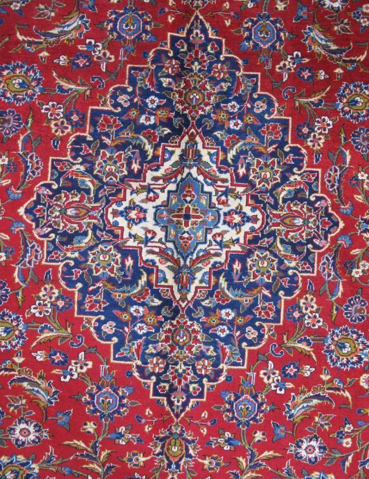 9x13 Authentic Hand-knotted Persian Signed Kashan Rug - Iran - bestrugplace