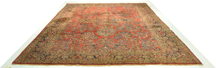 10x15 Authentic Hand-Knotted Antique Persian Sarouk Rug - Iran - bestrugplace