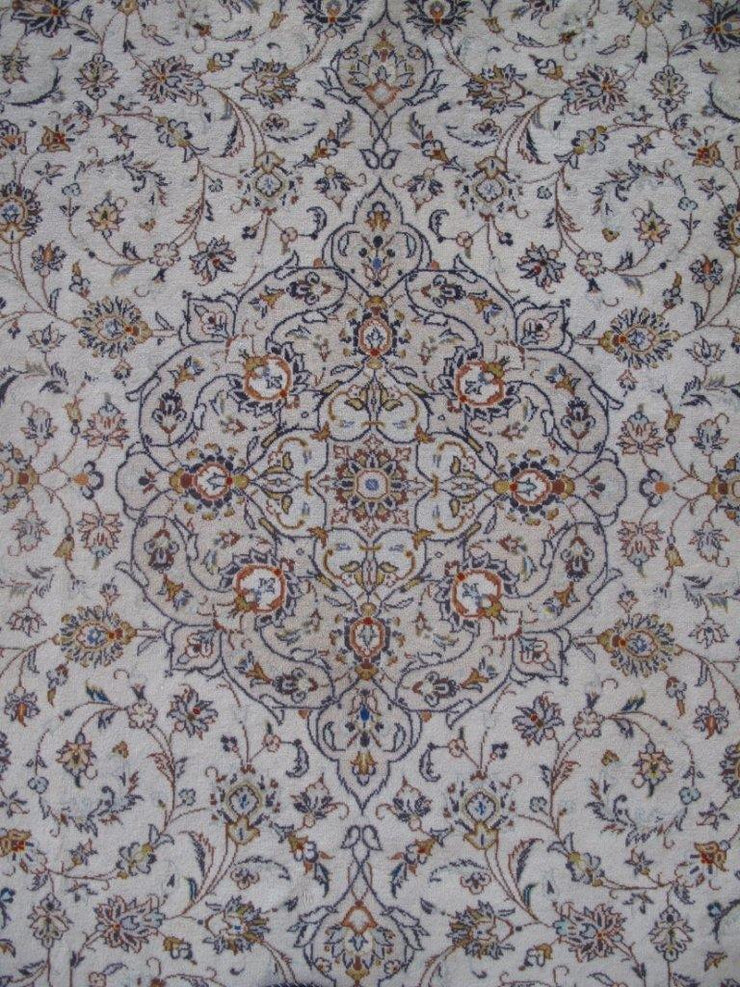 7x11 Authentic Hand-knotted Persian Signed Kashan Rug - Iran - bestrugplace