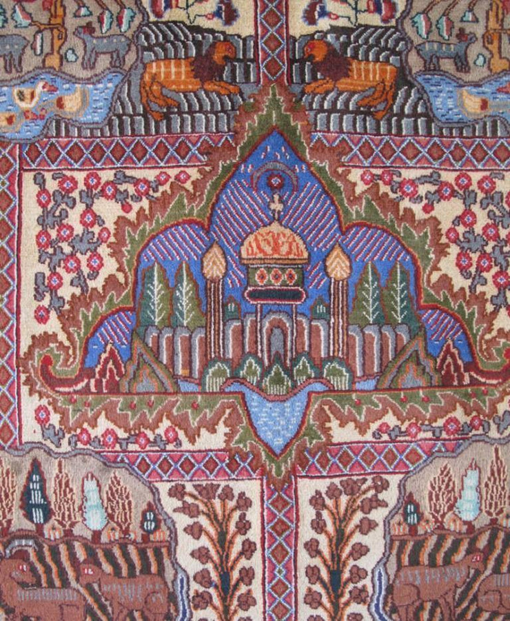 10x13 Authentic Hand-knotted Persian Signed Kashmar Rug - Iran - bestrugplace