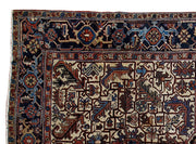 7' x 9' Navy Blue Persian Heriz Rug