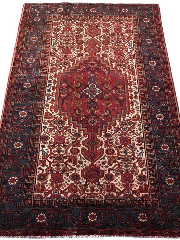 4' x 6' Red Persian Zanjan Rug