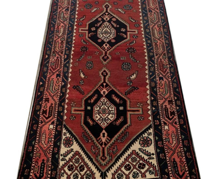 4x11 Authentic Hand-knotted Persian Hamadan Rug - Iran - bestrugplace