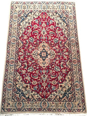 3x4 Authentic Hand-knotted Persian Wool&Silk Nain Rug - Iran - bestrugplace