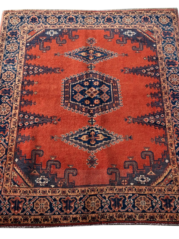 6' x 8' Orange Persian Vis Rug