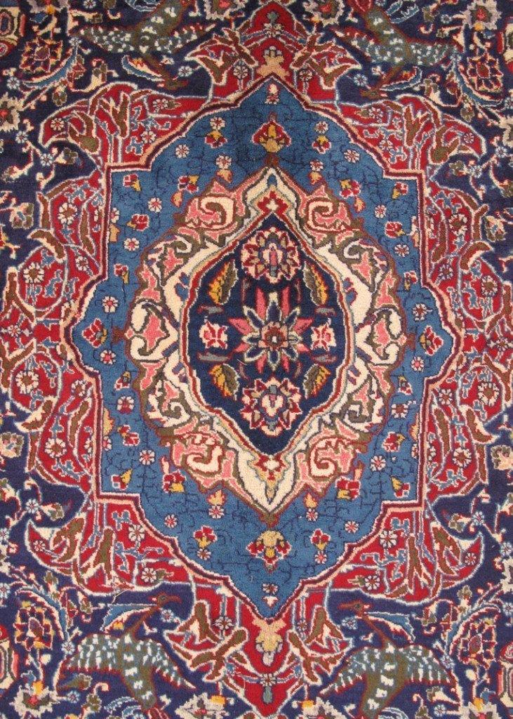 10x13 Authentic Hand-knotted Persian Signed Kashmar Rug - Iran - bestrugplace