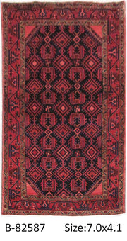 Luxurious 4x7 Authentic Hand-knotted Persian Hamadan Rug - Iran - bestrugplace