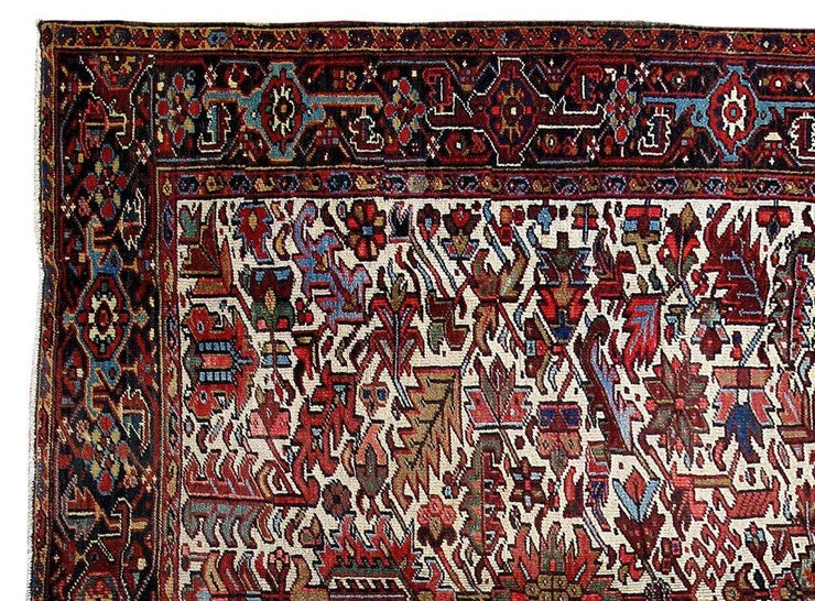 8x11 Authentic Hand Knotted Persian Heriz Rug - Iran - bestrugplace