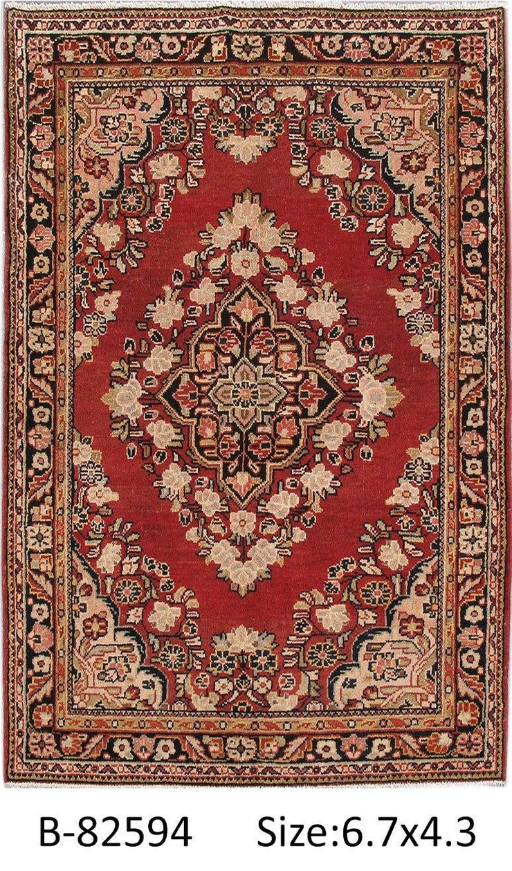 Luxurious 4x7 Authentic Hand-knotted Persian Hamadan Rug - Iran - bestrugplace