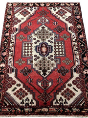 4x7 Authentic Hand-knotted Persian Hamadan Rug - Iran - bestrugplace