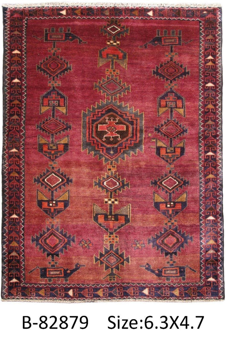 Luxurious 5x6 Authentic Hand-knotted Persian Hamadan Rug - Iran - bestrugplace