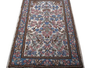 3' x 3' Ivory Persian Hamadan Rug