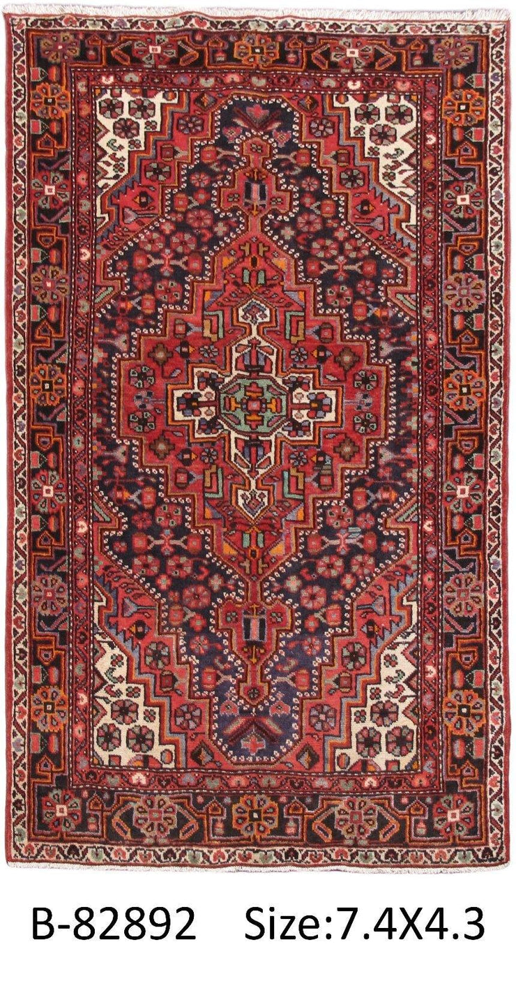 Luxurious 4x7 Authentic Hand-knotted Persian Hamadan Rug - Iran - bestrugplace