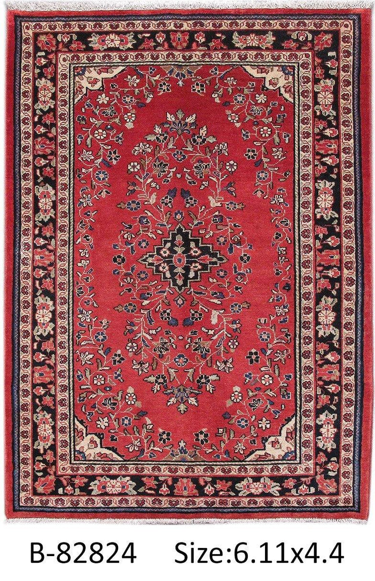 Luxurious 4x7 Authentic Hand-knotted Persian Hamadan Rug - Iran - bestrugplace