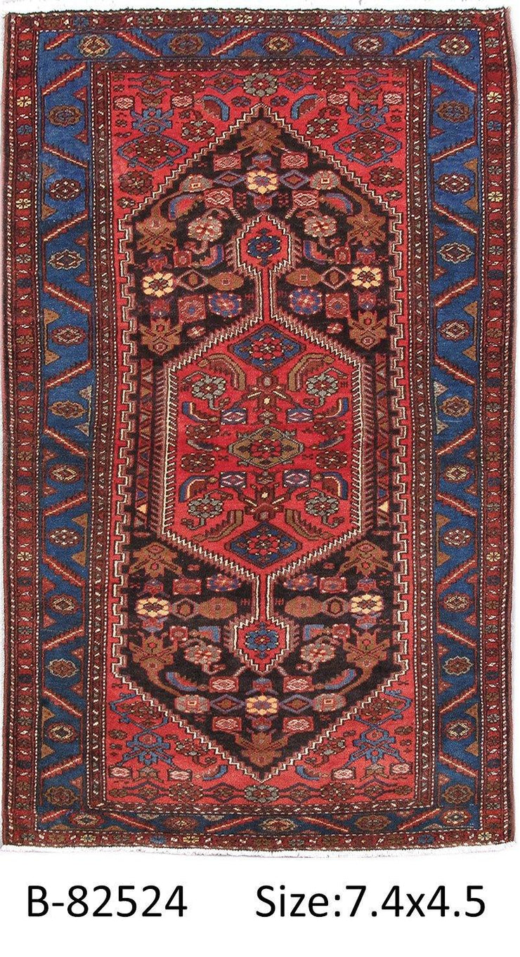 Luxurious 4x7 Authentic Hand-knotted Persian Hamadan Rug - Iran - bestrugplace