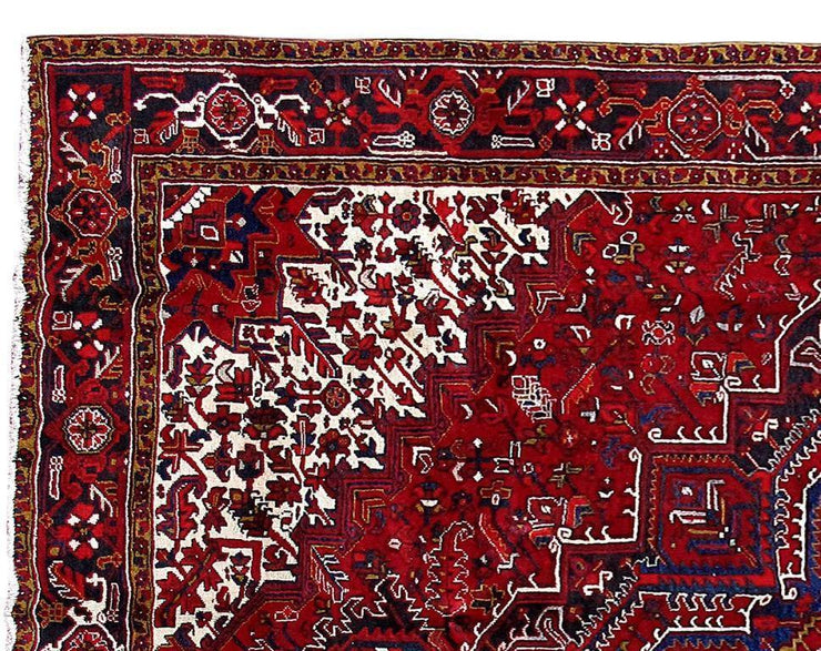 9x11 Authentic Hand Knotted Persian Heriz Rug - Iran - bestrugplace