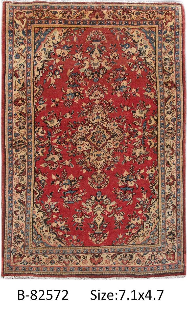 Luxurious 5x7 Authentic Hand-knotted Persian Hamadan Rug - Iran - bestrugplace