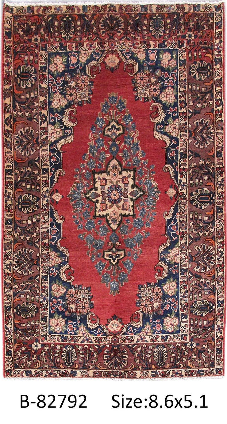 Luxurious 5x9 Authentic Hand-knotted Persian Zanjan Rug - Iran - bestrugplace