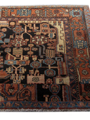 2' x 5' Brown Persian Hamadan Rug