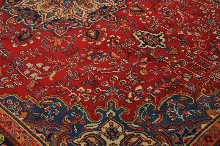 10x13 Authentic Hand-knotted Semi-Antique Persian Mashad - Rug - bestrugplace