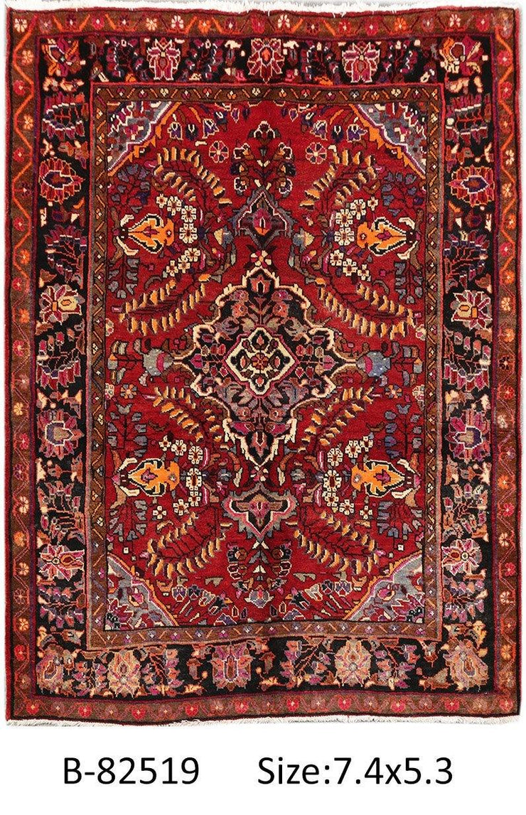 Luxurious 5x7 Authentic Hand-knotted Persian Hamadan Rug - Iran - bestrugplace