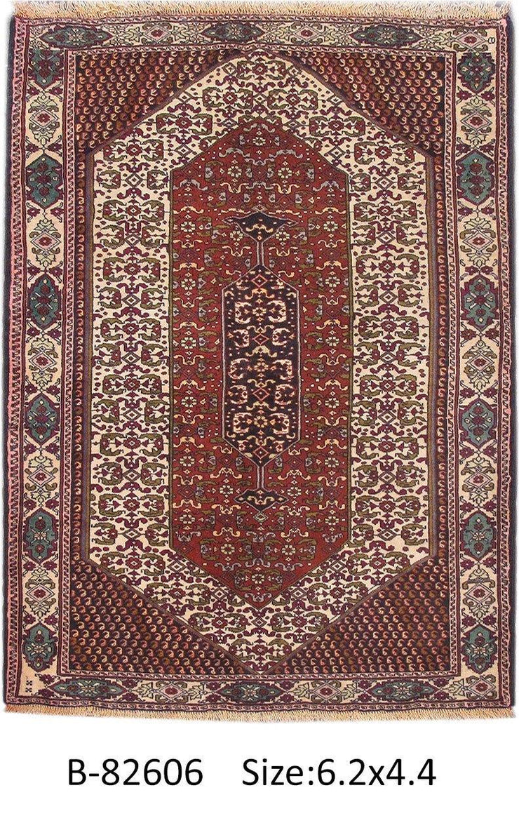 Luxurious 4x6 Authentic Hand-knotted Persian Hamadan Rug - Iran - bestrugplace