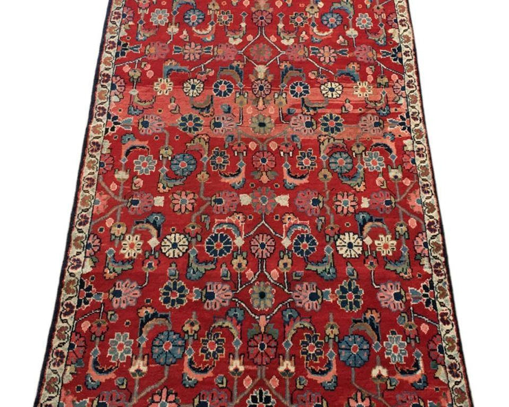 4x10 Authentic Hand-knotted Persian Mahalat Rug - Iran - bestrugplace