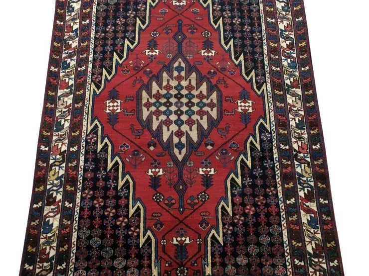 5x7 Authentic Hand-knotted Persian Hamadan Rug - Iran - bestrugplace