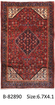 Luxurious 4x7 Authentic Hand-knotted Persian Hamadan Rug - Iran - bestrugplace