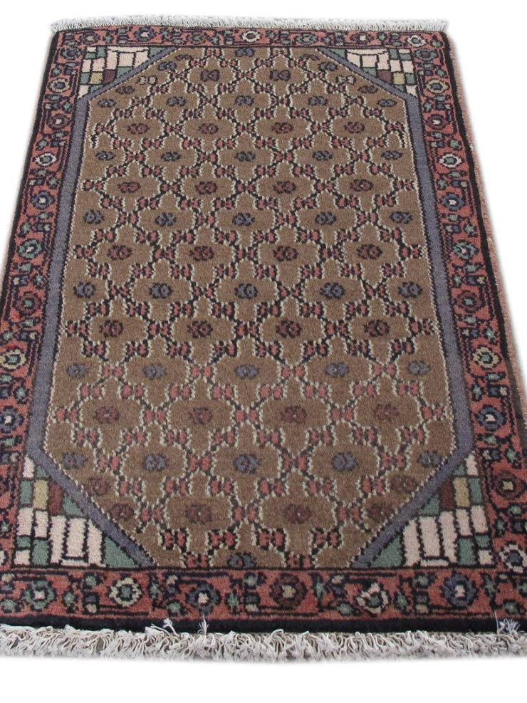 2' x 3' Brownish Gray Persian Kolyaei Rug