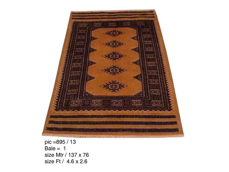 Radiant 3x5 Authentic Handmade Wool & Silk Jaldar Bokhara Rug - Pakistan - bestrugplace